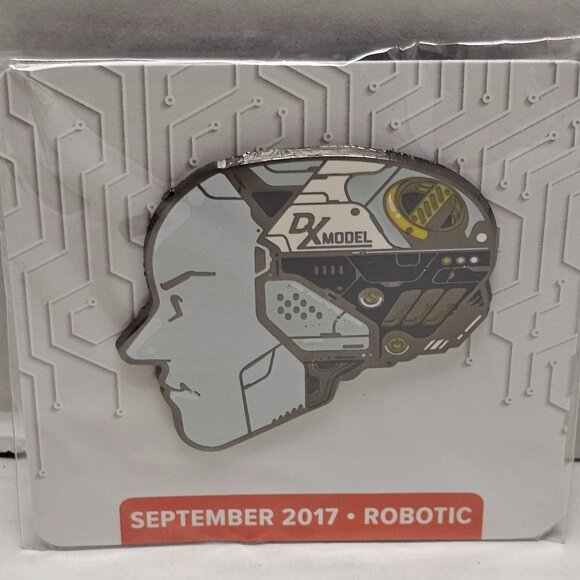 New Collect Enamel Pin Head Robotic Robot Badge Loot Crate DX Exclusive 2017 - Picture 1 of 8